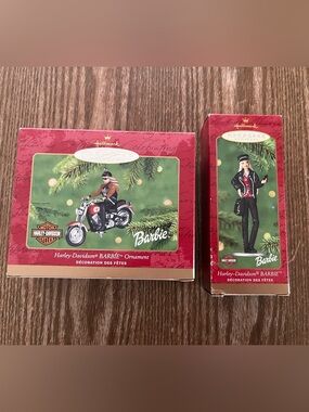 Harley-Davidson Barbie Ornament (lot of 2)